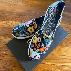 Rifle Paper Co. x Keds Vintage Blossoms Triple Decker Slip On Platform Sneaker